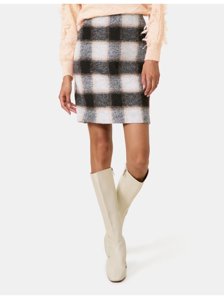 

Юбка до колена Gerry Weber Rock Gewirke, цвет black/offwhite/camel check