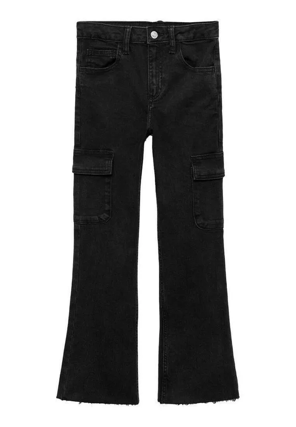 Детские расклешенные джинсы Mango Kids, Black Denim