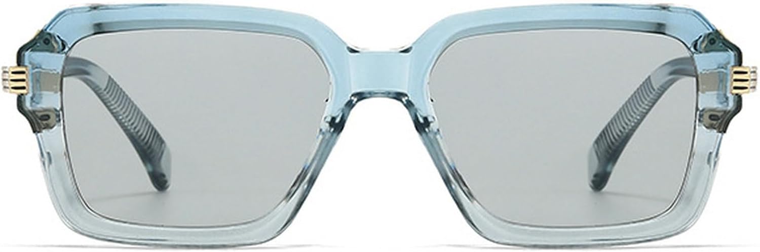 

Мужские солнцезащитные очки-пилот в стиле ретро, ​​квадратные, с заклепками; женские солнцезащитные очки с градиентным затемнением, защита от УФ-излучения UV400, в стиле панк mincl, Blue