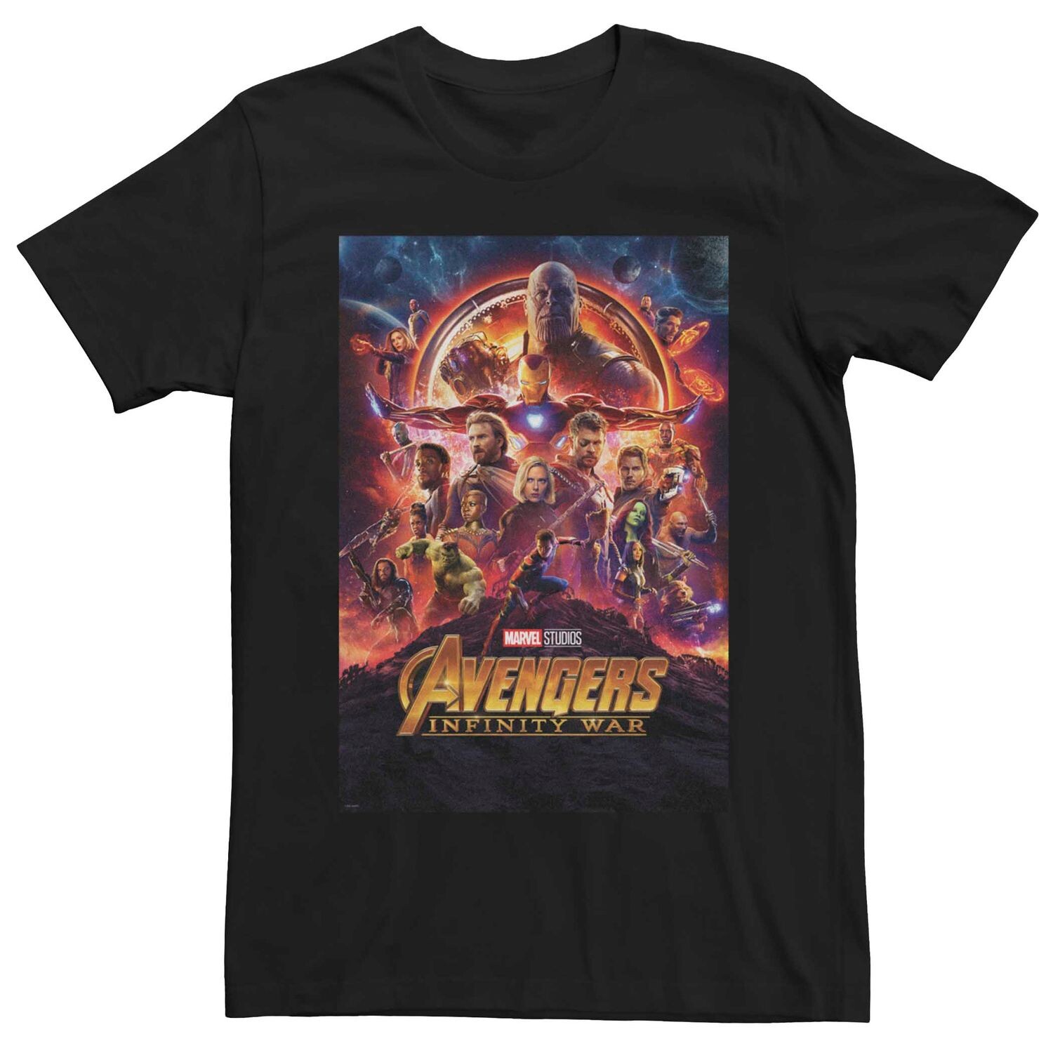 

Мужская футболка с постером фильма «Мстители Marvel: Война бесконечности» Licensed Character