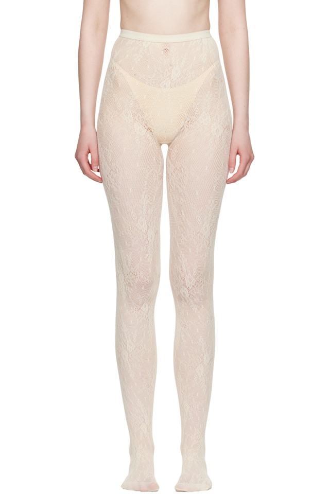 

Ажурные колготки Rosa Swedish Stockings, цвет ivory