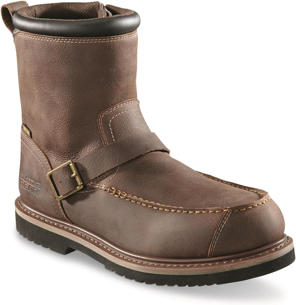 

Мужские охотничьи ботинки Guide Gear Uplander с боковой молнией, водонепроницаемая кожа, коричневый