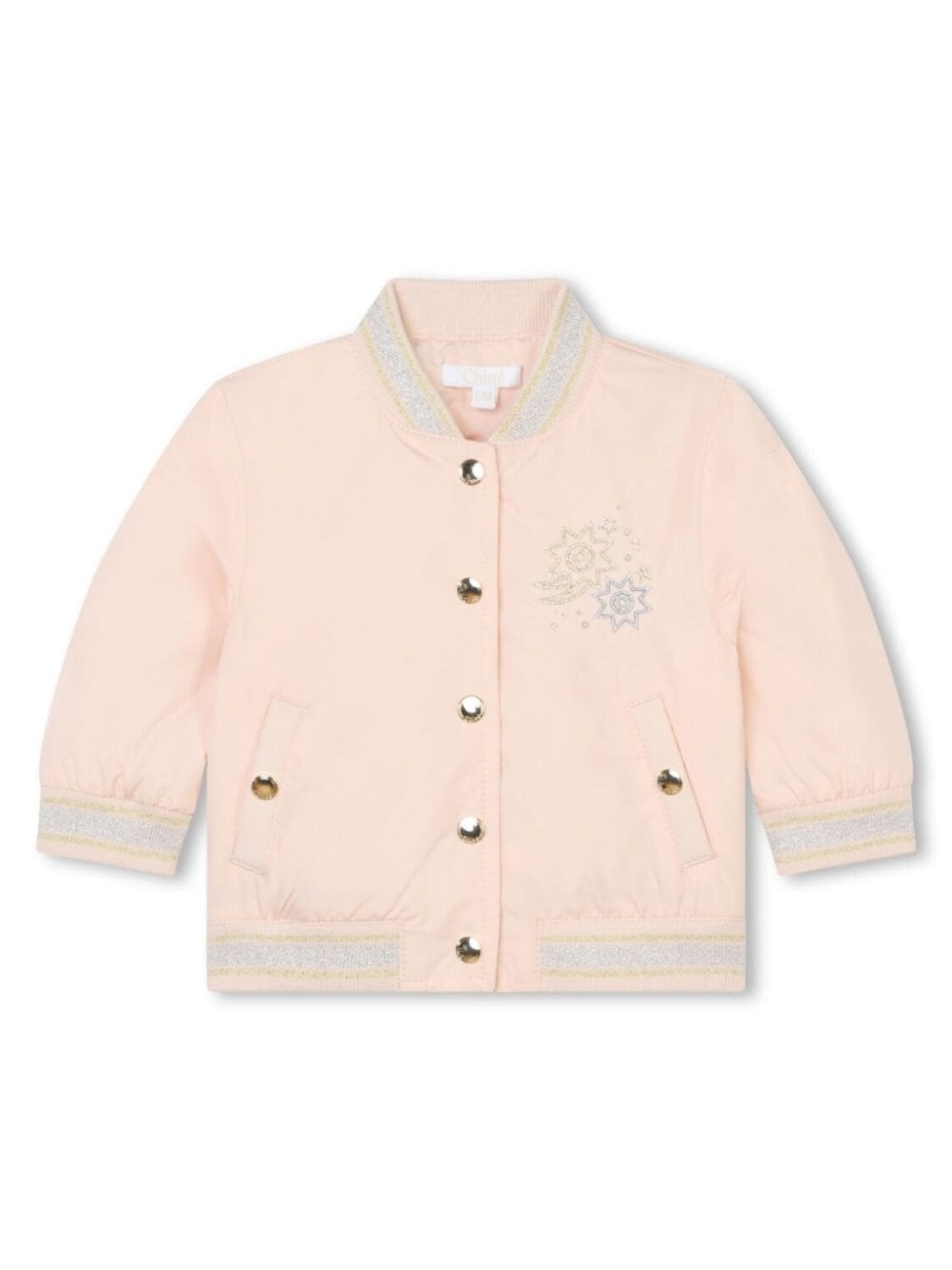 

Chloé Kids бомбер с блестками, розовый