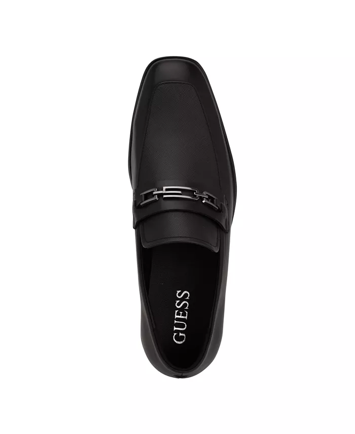 Мужские классические лоферы Hendo Square Toe Slip On GUESS, черный — фото 4