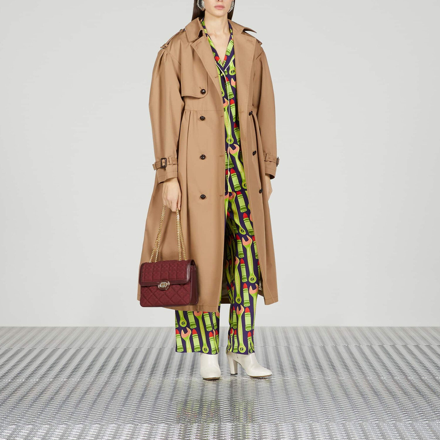 Рубашка женская зеленая Gucci — фото 4