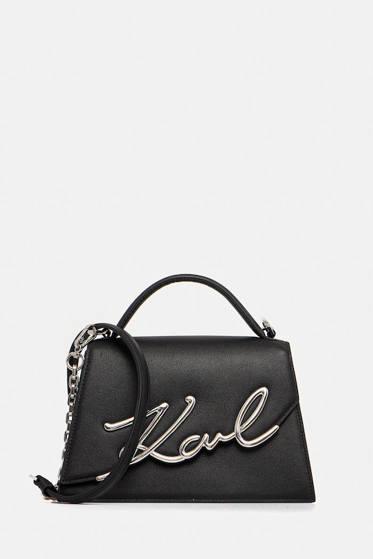 

Кожаная сумка Karl Lagerfeld, черный