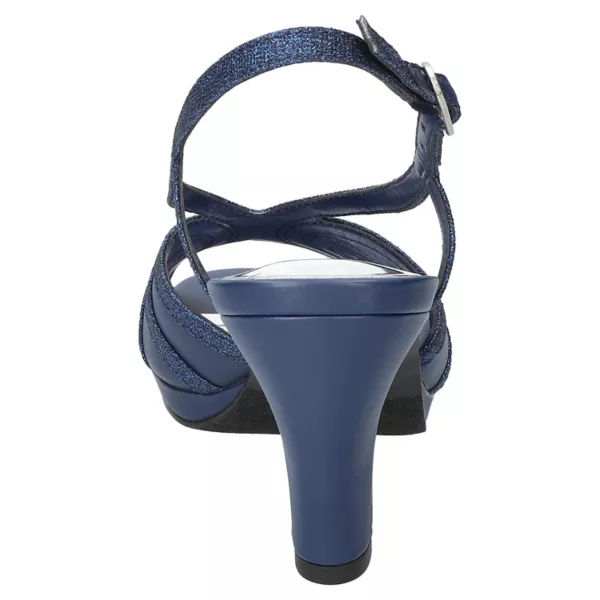 Женские босоножки на каблуке с открытой пяткой Starlight Easy Street, цвет navy satin — фото 3