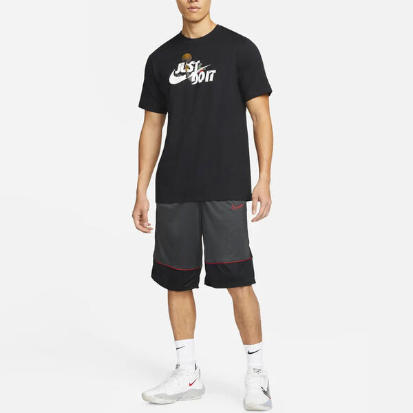 Шорты men's dri-fit contrast color stitching elastic waistband sports black gray shorts Nike, мультиколор — фото 3