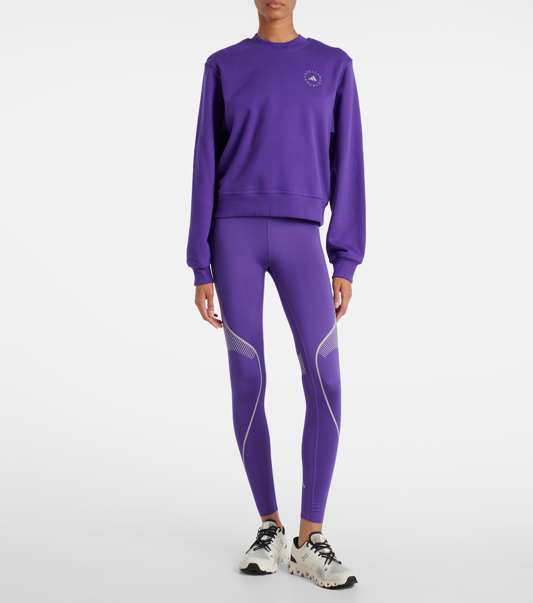 Толстовка из хлопкового флиса Adidas by Stella McCartney, Alpine Violet-Smc — фото 2
