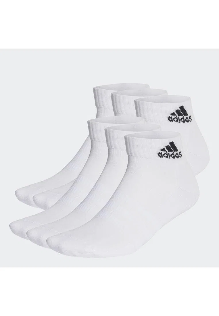 Носки спортивные с мягкой подкладкой, 6 пар Adidas, белый/черный