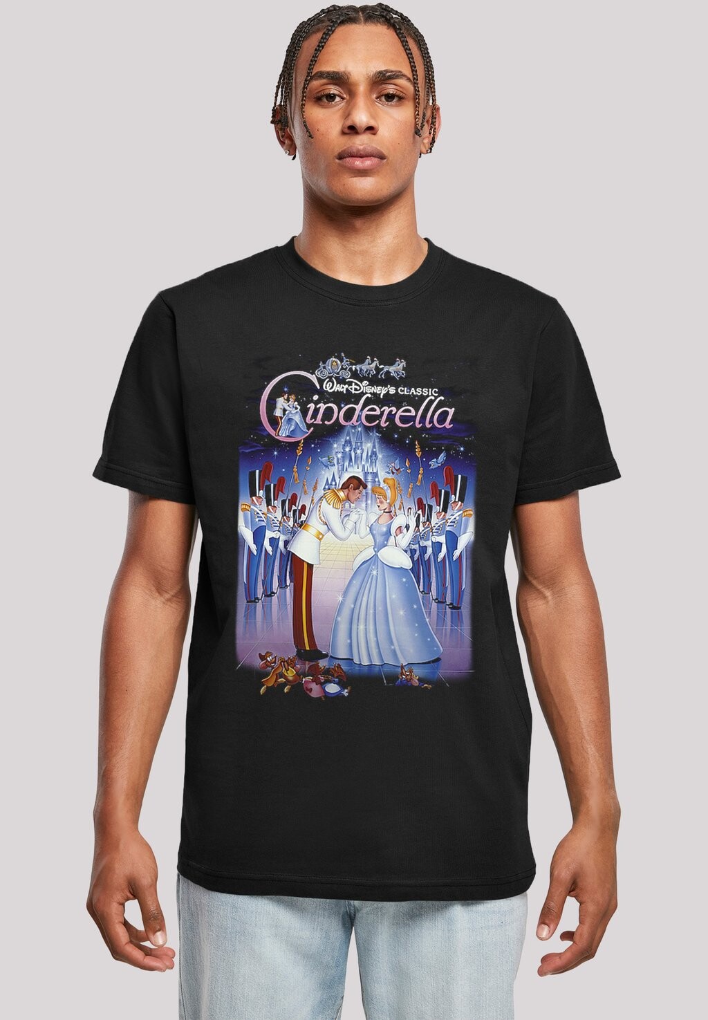 

Футболка с принтом DISNEY CINDERELLA ASCHENPUTTEL COLLAGE POSTER F4NT4STIC, черный