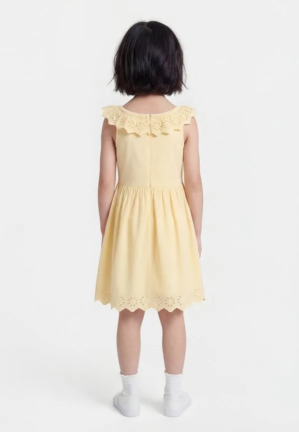 Платье с кружевной отделкой повседневное платье Gap, Light Yellow — фото 2