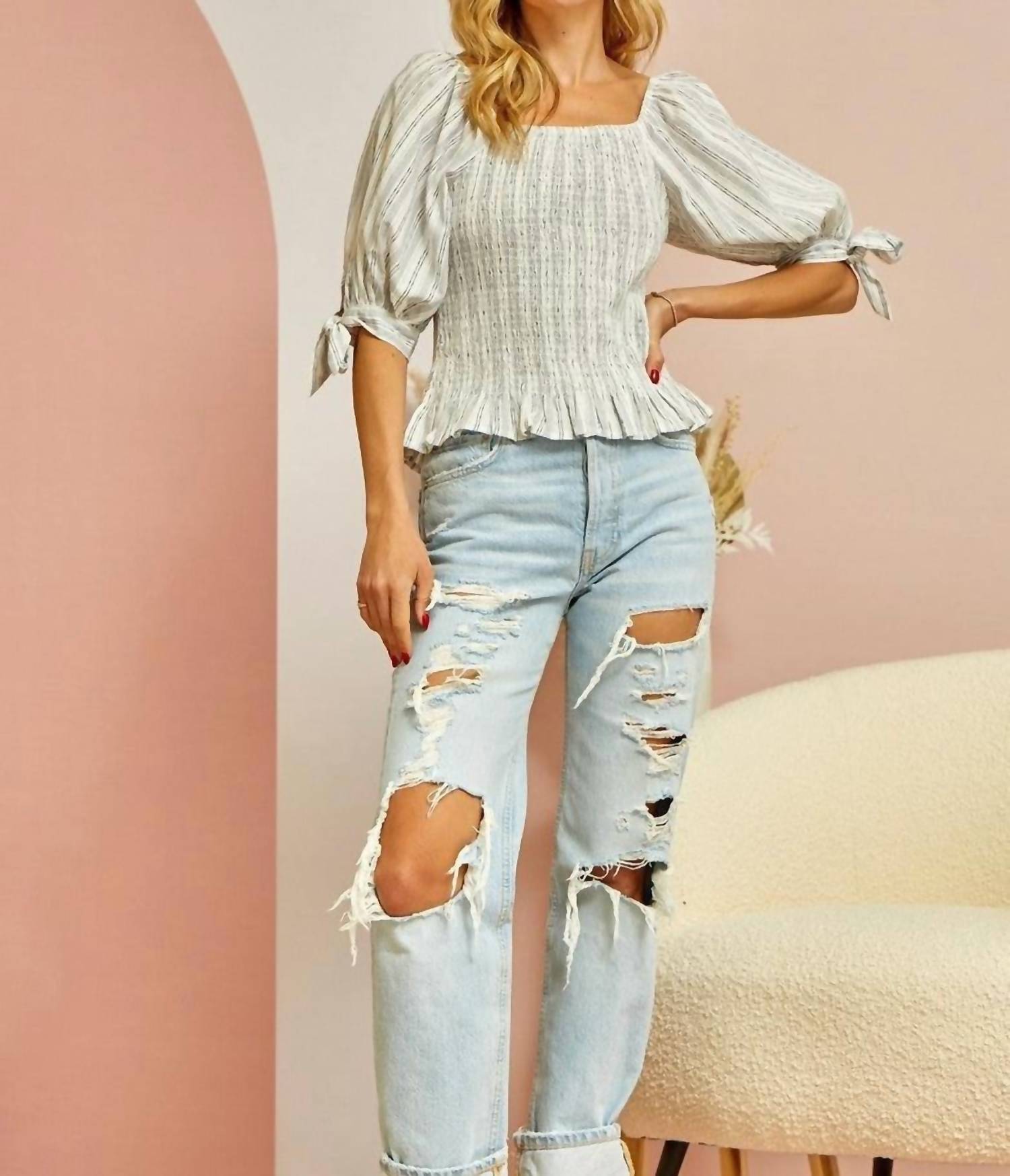 

Блузка женская ANDREE BY UNIT, цвет light denim