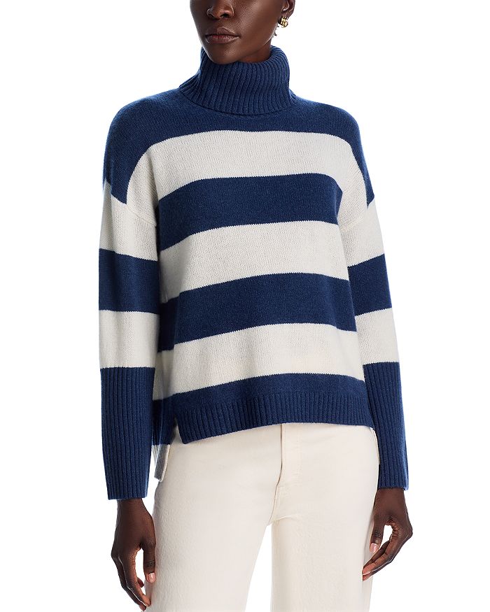 

Полосатый водолазный свитер - эксклюзив C by Bloomingdale's Cashmere, синий