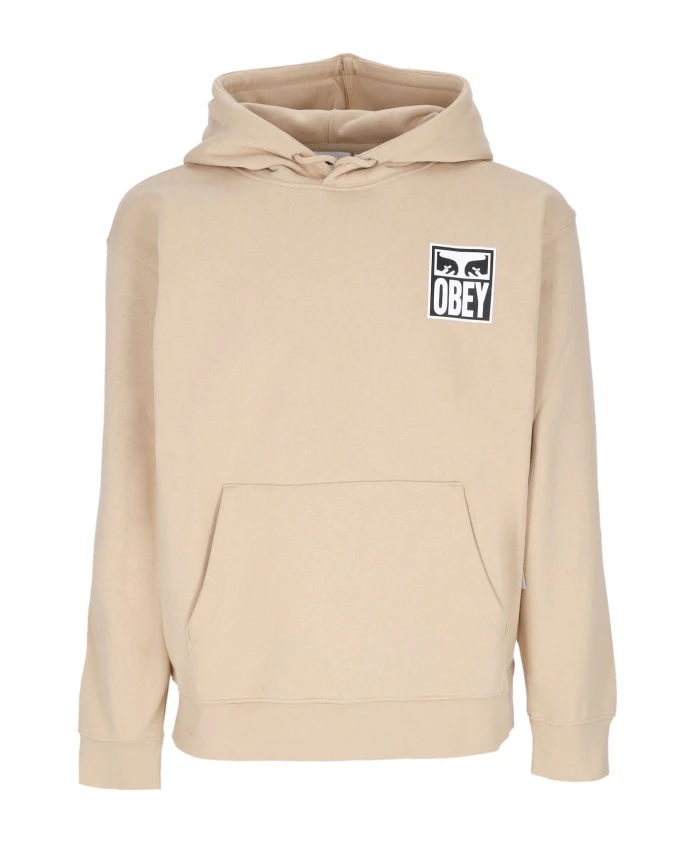 

Толстовка с изображением глаз, премиальный флис Obey, бежевый