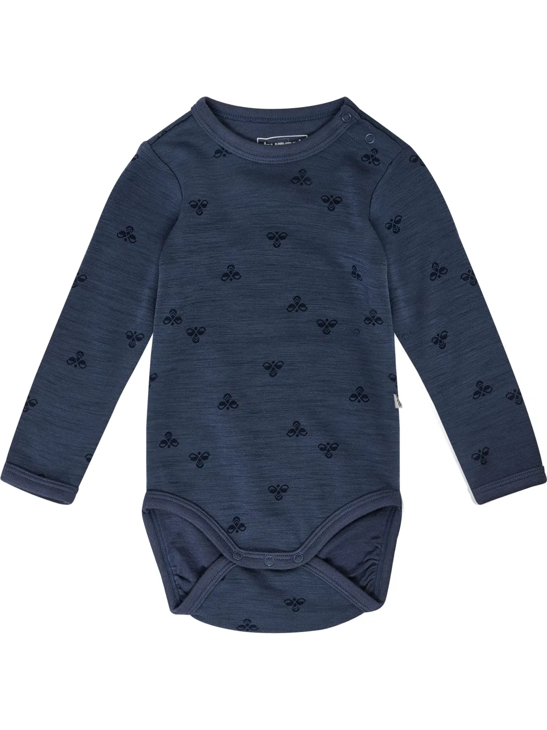 Боди детское из мериносовой шерсти Hummel, vintage indigo — фото 3