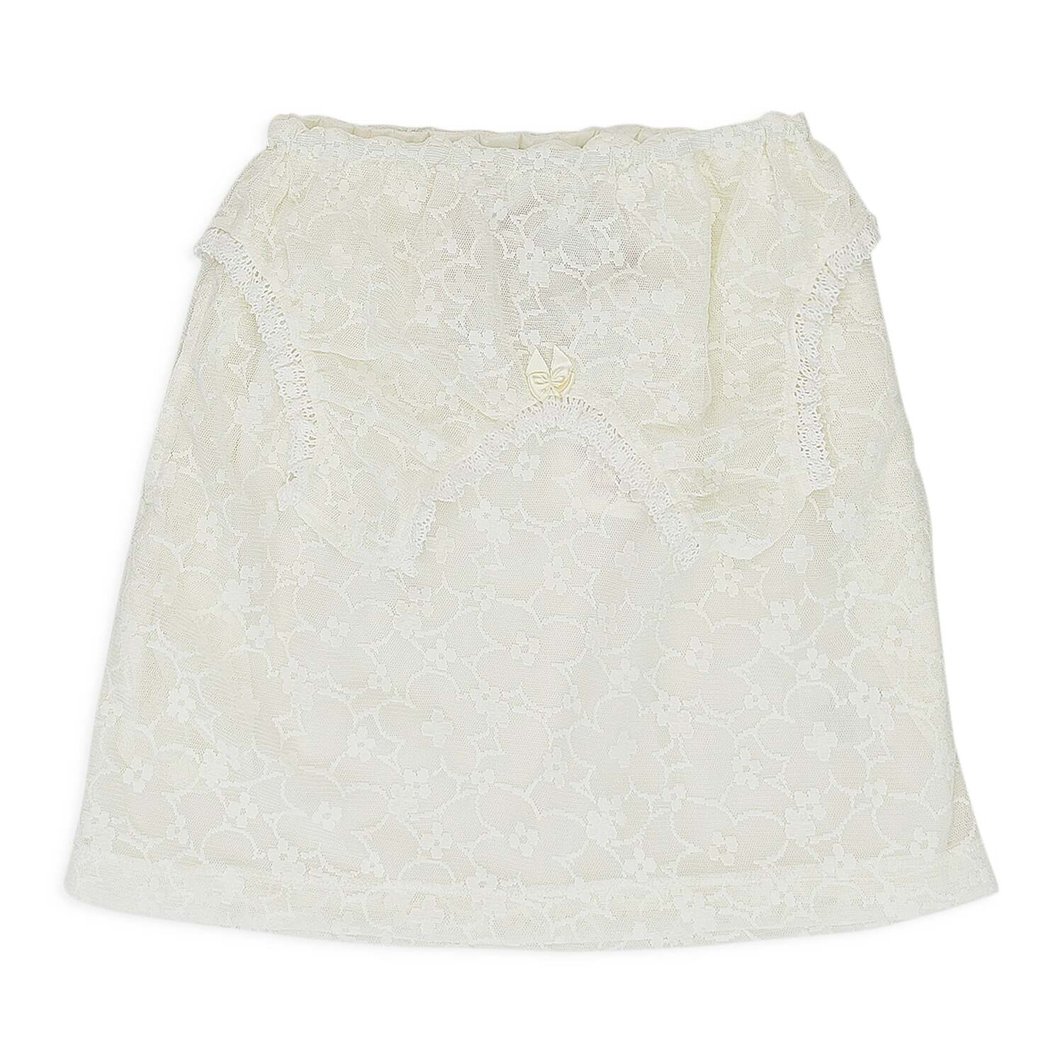 

Белая кружевная расклешенная юбка-майка Jenny Fax