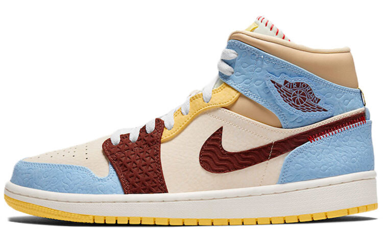 

Кроссовки Maison Chateau Rouge X Jordan 1 Mid SE Fearless, Серый, Кроссовки Maison Chateau Rouge X Jordan 1 Mid SE Fearless