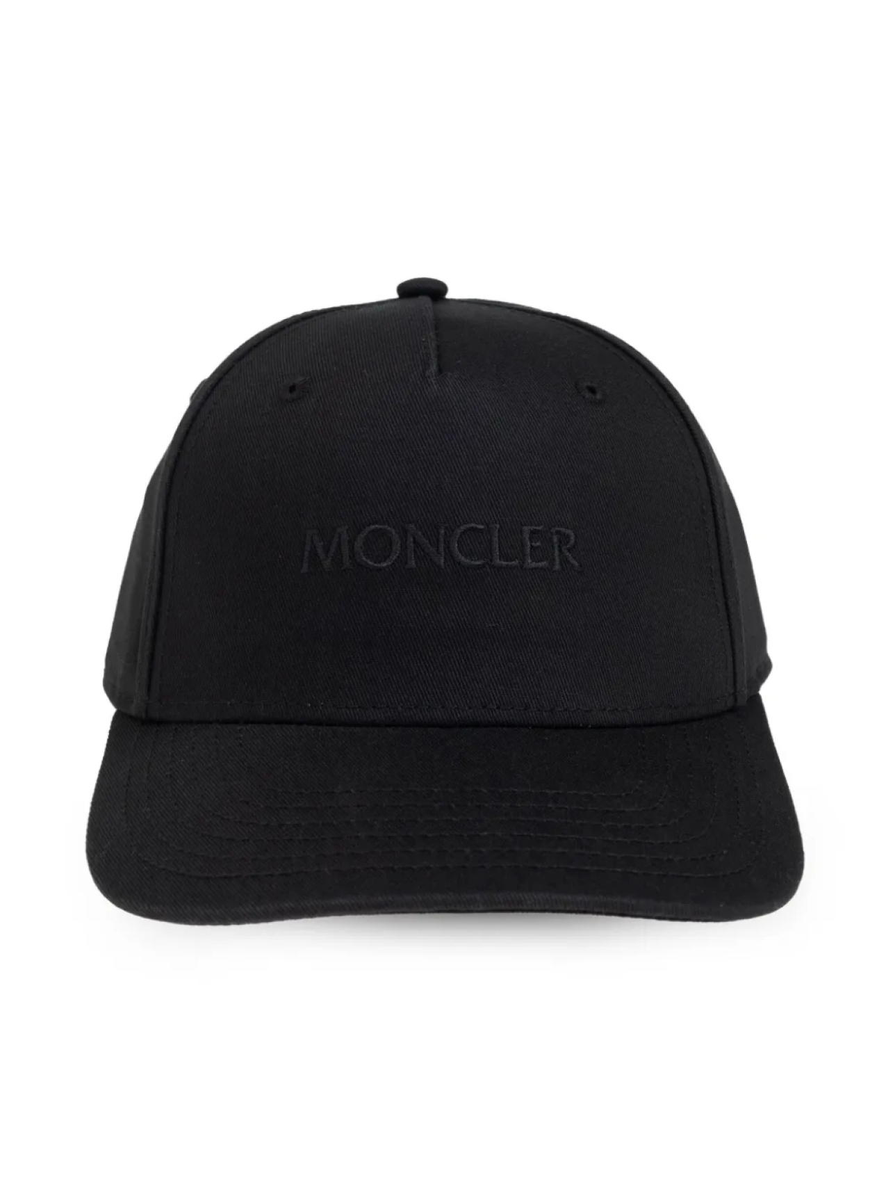 

Кепка Moncler из габардина с вышивкой, черный