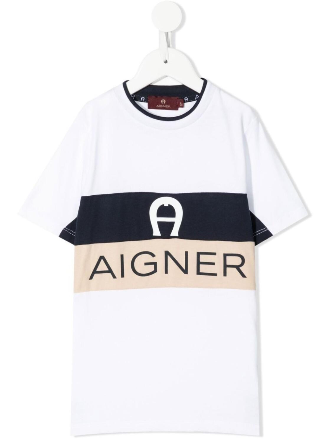 

Aigner Kids футболка с логотипом, белый