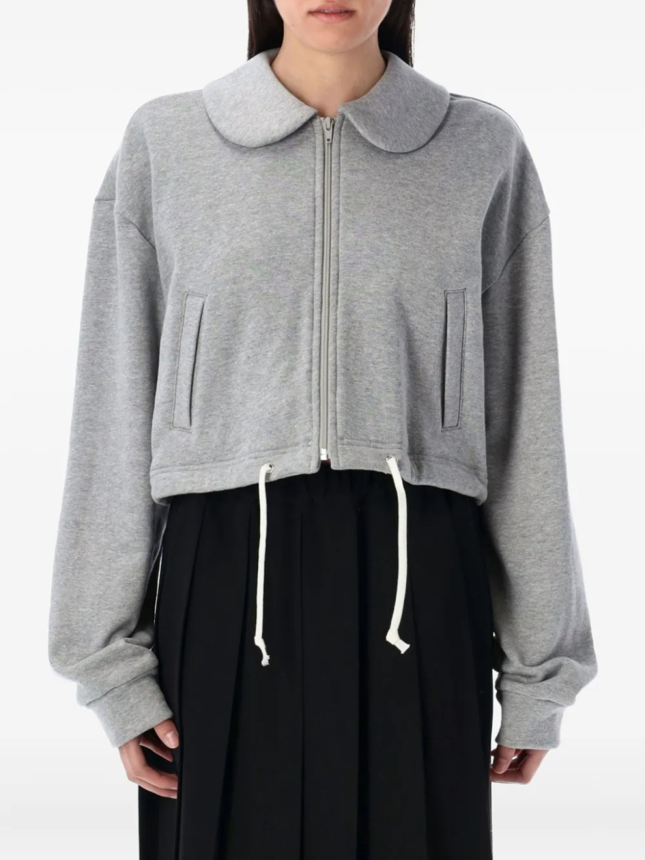 

Укороченная толстовка на молнии Comme Des Garçons Girl, серый