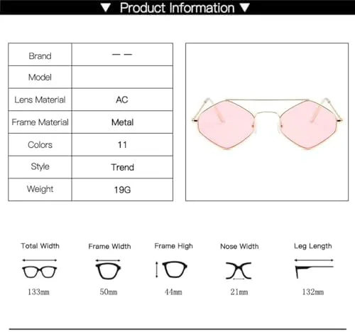 

Солнцезащитные очки Rivet в винтажном стиле для женщин и мужчин, без оправы, большие, с защитой от УФ-излучения UV400, размер 5, один размер MTZJH, One Color