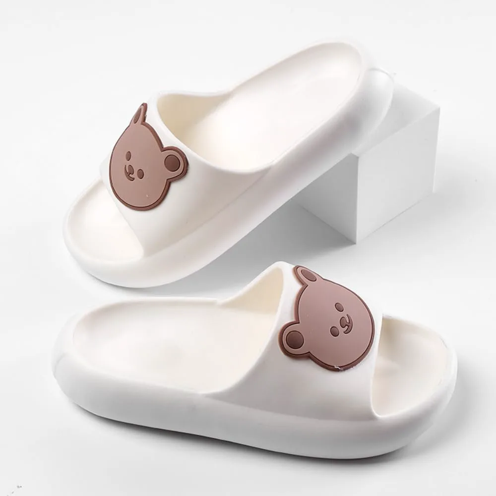 

Мужские домашние тапочки с медведем, для ванной, летние, для дома, из ЭВА, противоскользящие, для пары NTRUEML