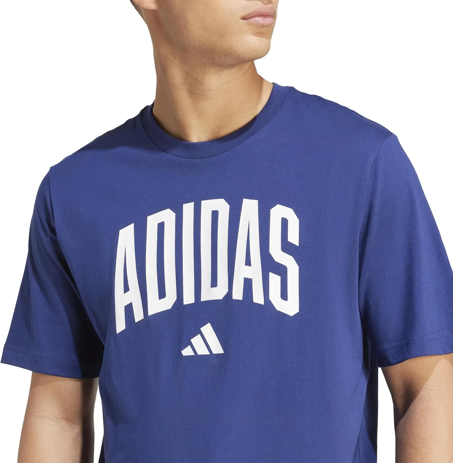 Футболка мужская с принтом adidas, Dark Blue/Lineage — фото 4