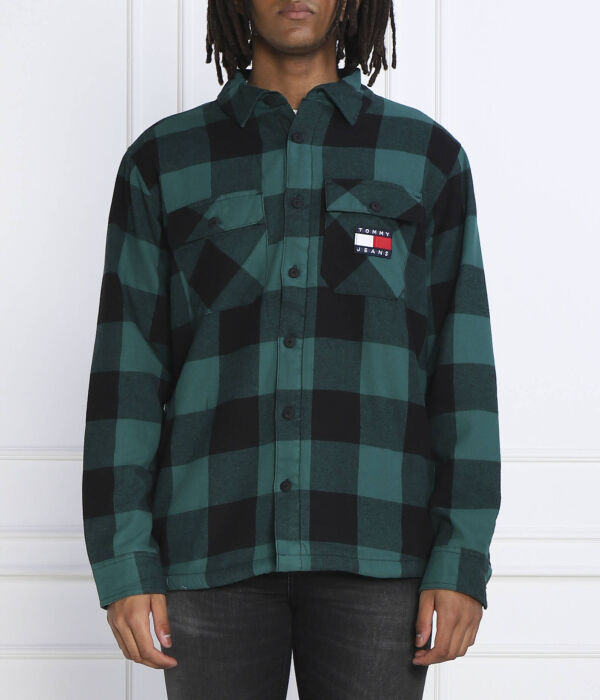 

Рубашка мужская Tommy Jeans фланелевая в клетку, зеленый