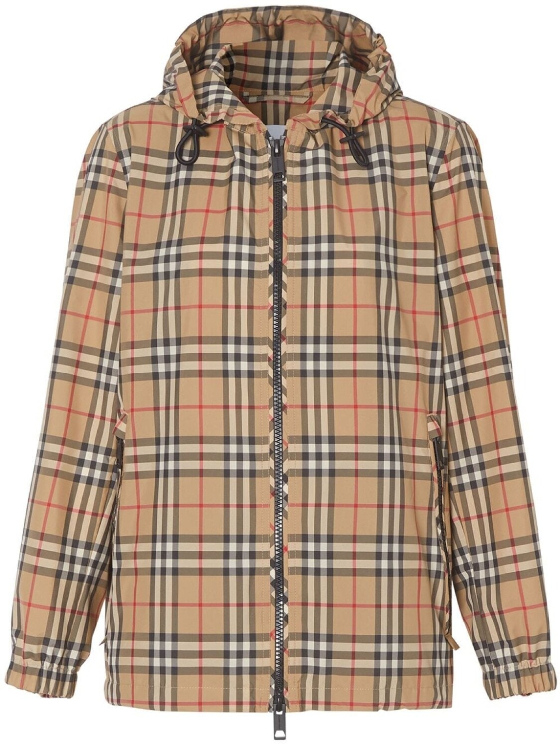 

Burberry куртка в клетку Vintage Check с капюшоном, нейтральный цвет