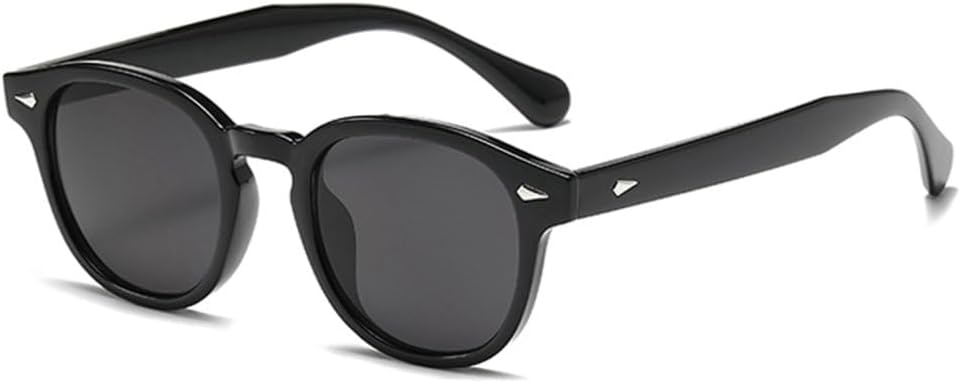 

Женские солнцезащитные очки овальной формы в стиле ретро с заклепками и защитой от УФ-излучения UV400. Мужские солнцезащитные очки с прозрачными линзами цвета океана MTZJH, Black Grey