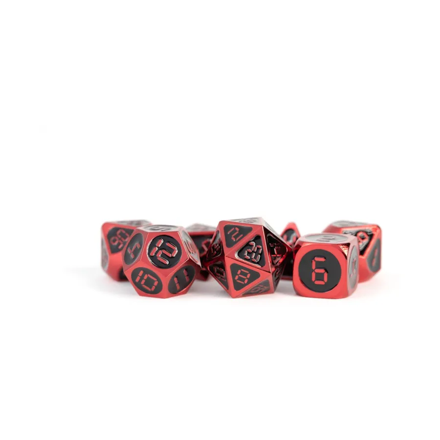

Poly Set Красный с черной эмалью, Metal Dice (Metallic Dice Games)