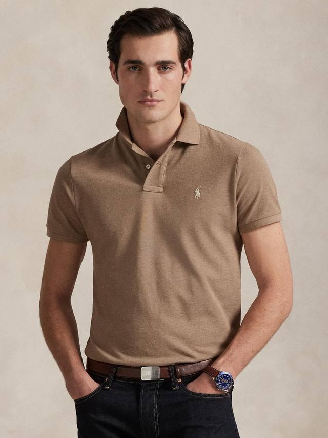 

Хлопковая поло Slim Fit с коротким рукавом Ralph Lauren, Fa25 Hatteras Blbear