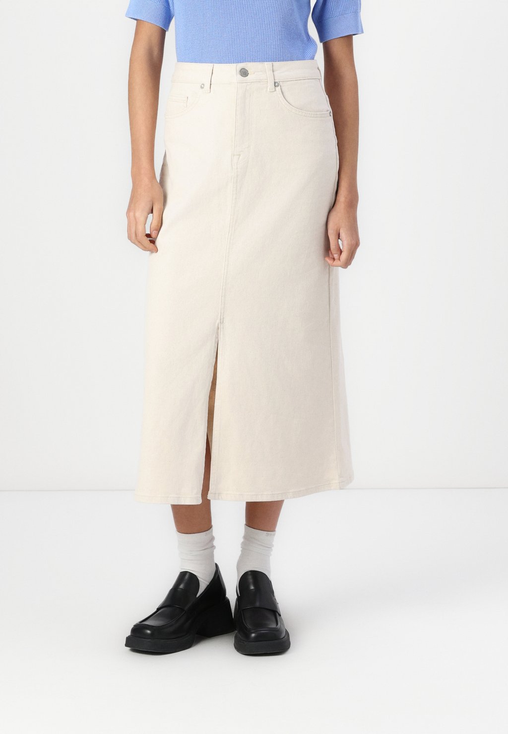 

Джинсовая юбка SLFKRISTA GERDA MAX SKIRT Selected Femme, молочный