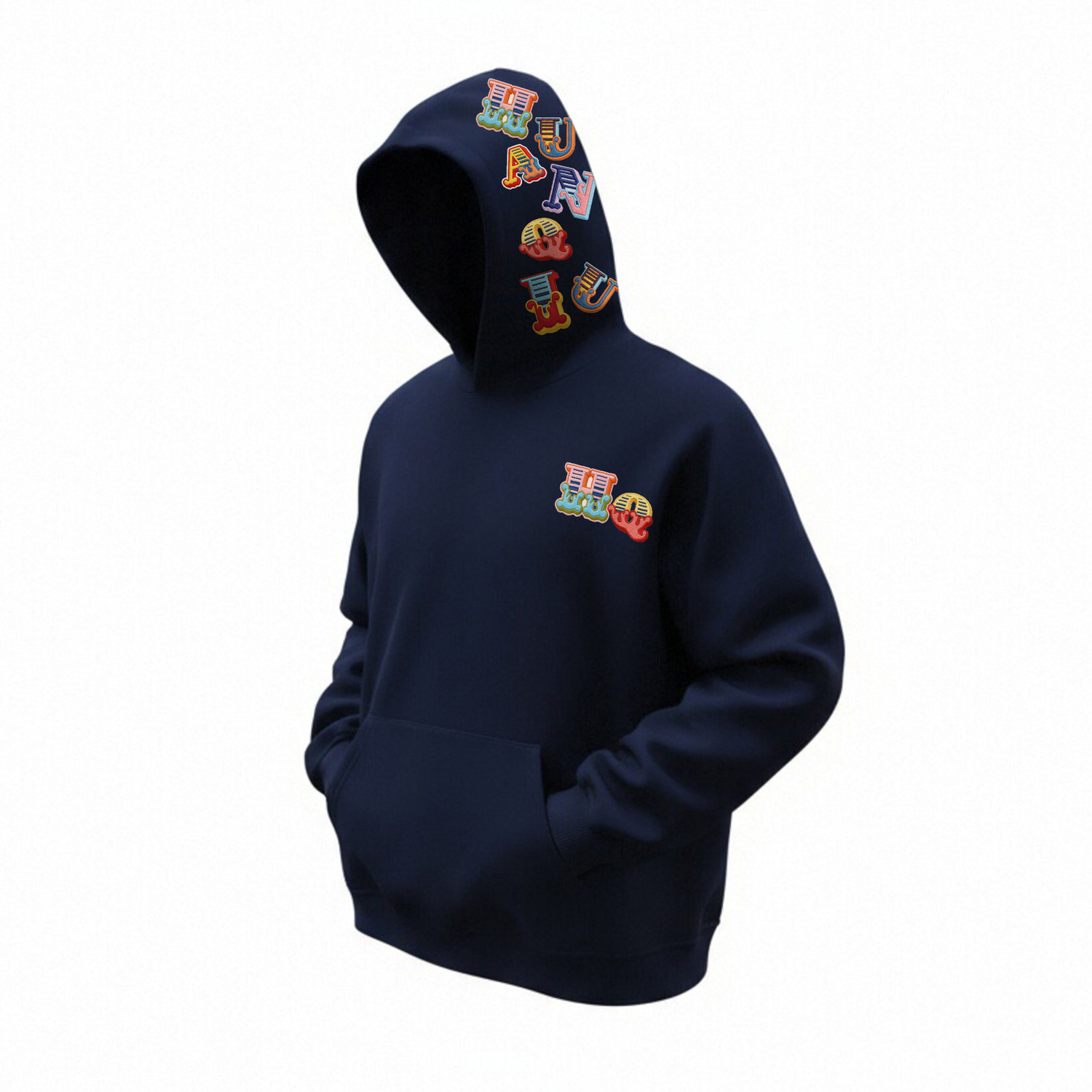 

Толстовка Unisex Hooded Moderate Heavyweight HUANQIU, темно-синий
