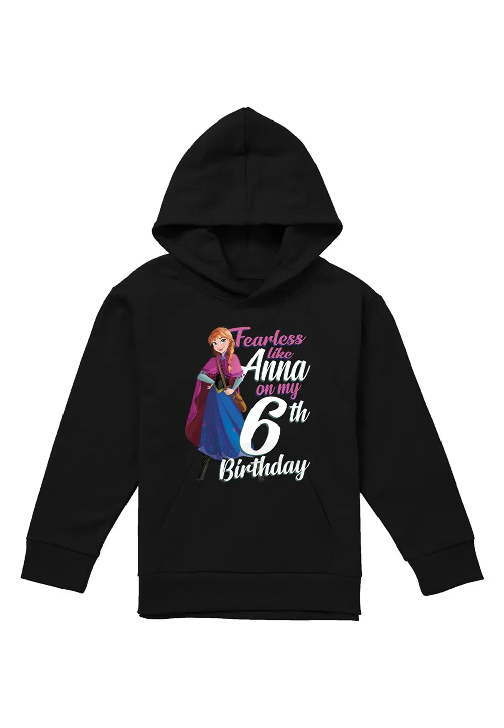 Детский худи Disney Frozen Fearless Like Anna, черный, черный