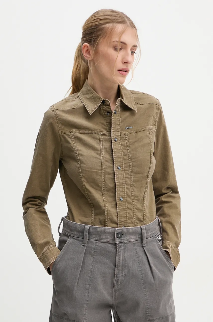 

Джинсовая рубашка G-Star Raw, зеленый
