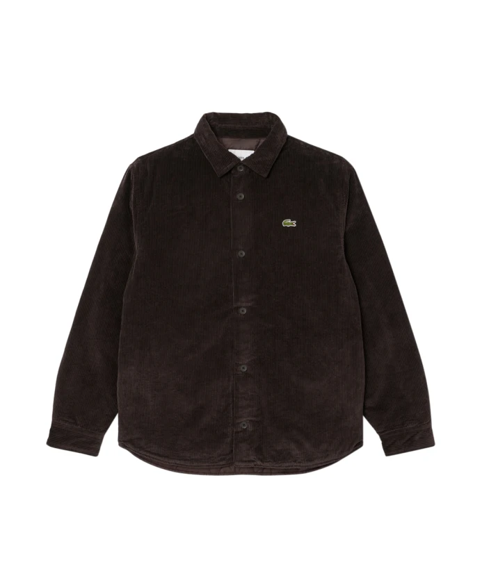 

Свободная вельветовая рубашка Lacoste, коричневый