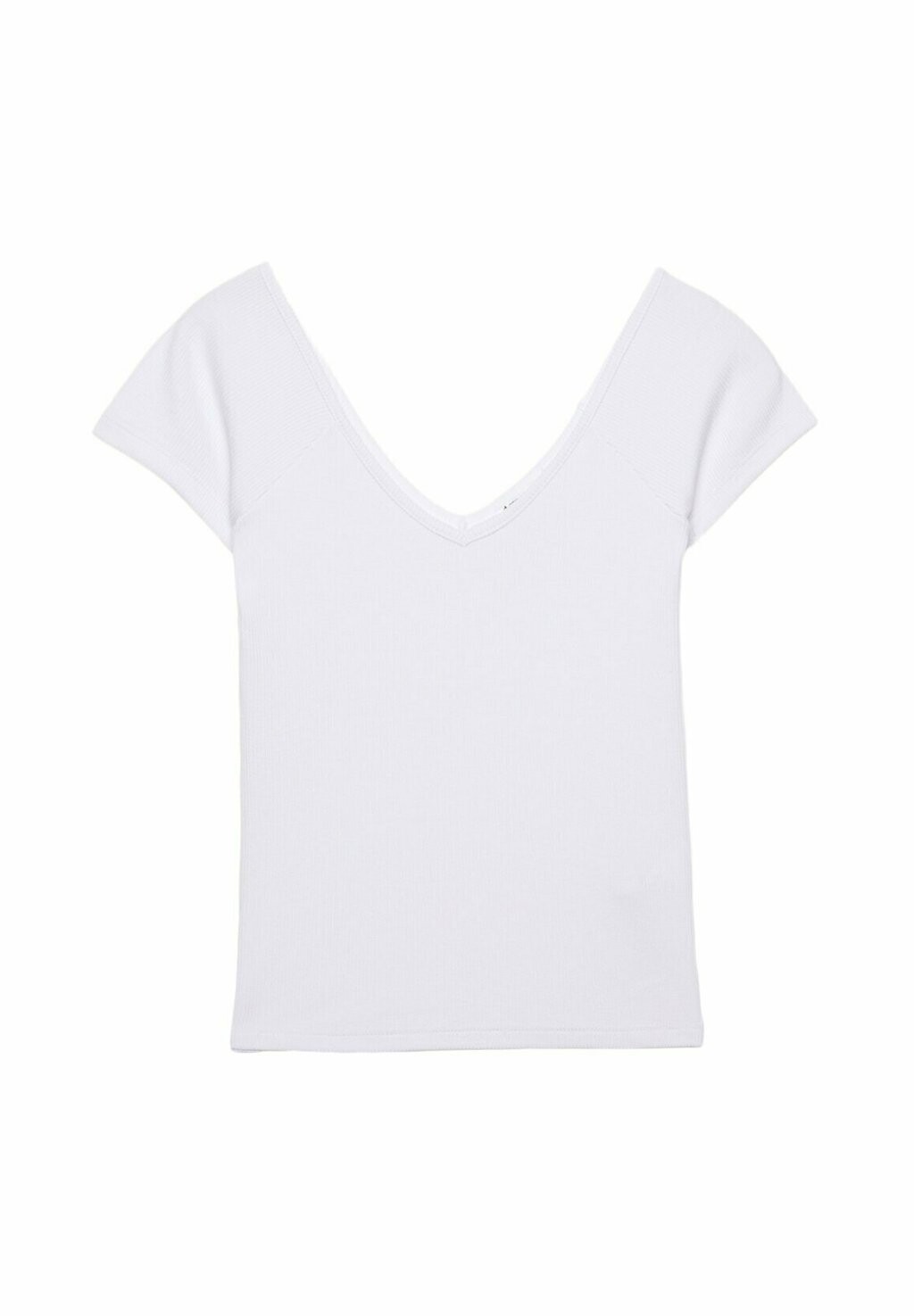 

Базовая футболка V-NECK Stradivarius, белый