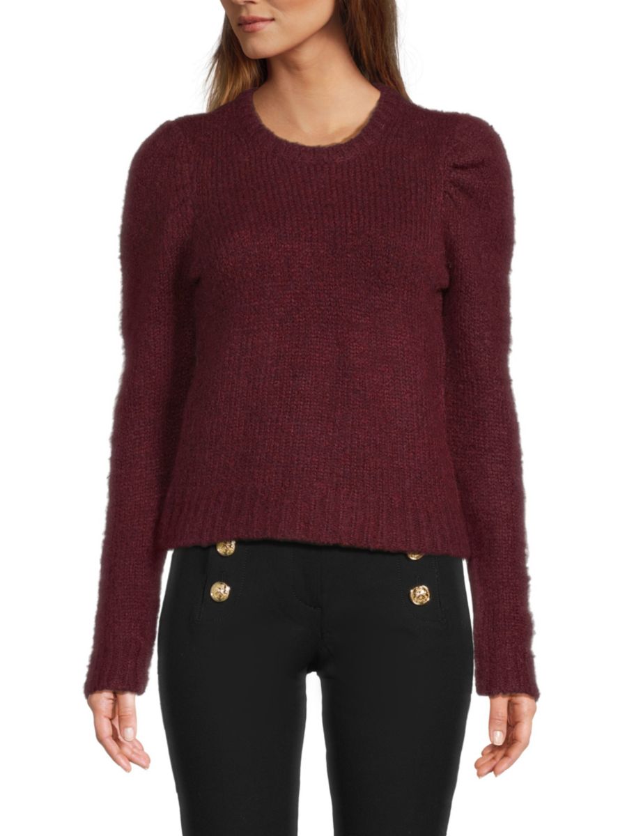 

Свитер Locken Puff Sleeves из смеси альпаки Derek Lam 10 Crosby, цвет Merlot