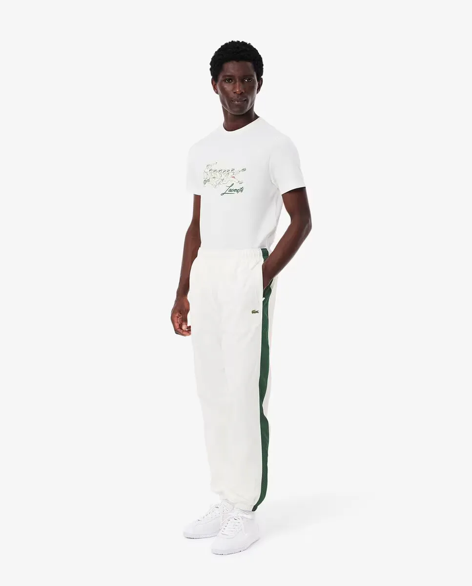 

Мужские спортивные брюки в стиле колор-блок белого цвета Lacoste, белый