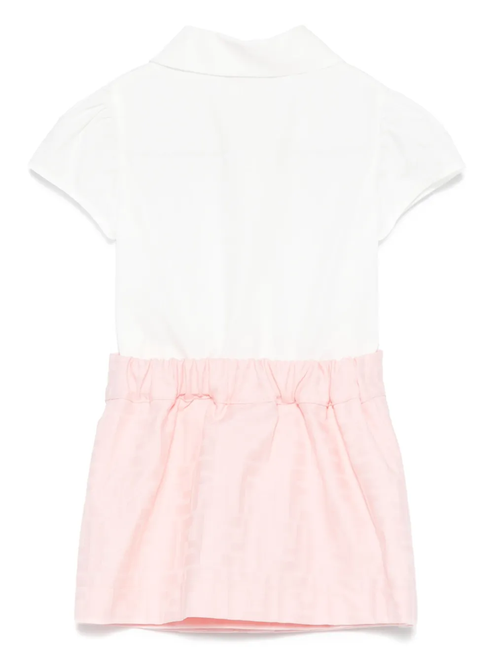 Комплект из рубашки и юбки со складками FENDI KIDS, белый — фото 2