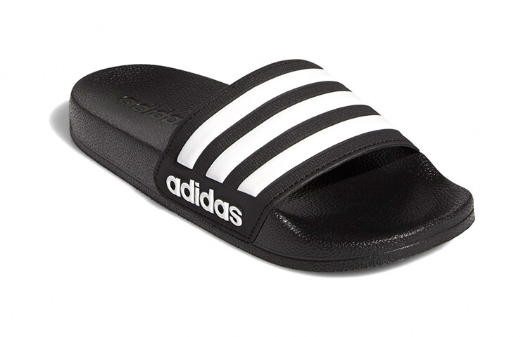 Детские шлепанцы Детские черные/белые Adidas — фото 3