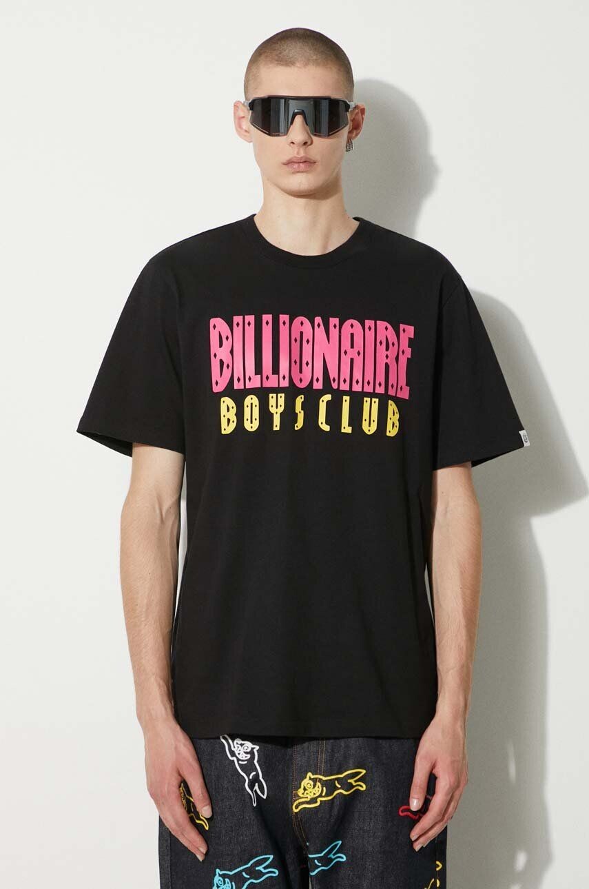 

Хлопковая футболка прямого логотипа Billionaire Boys Club, черный