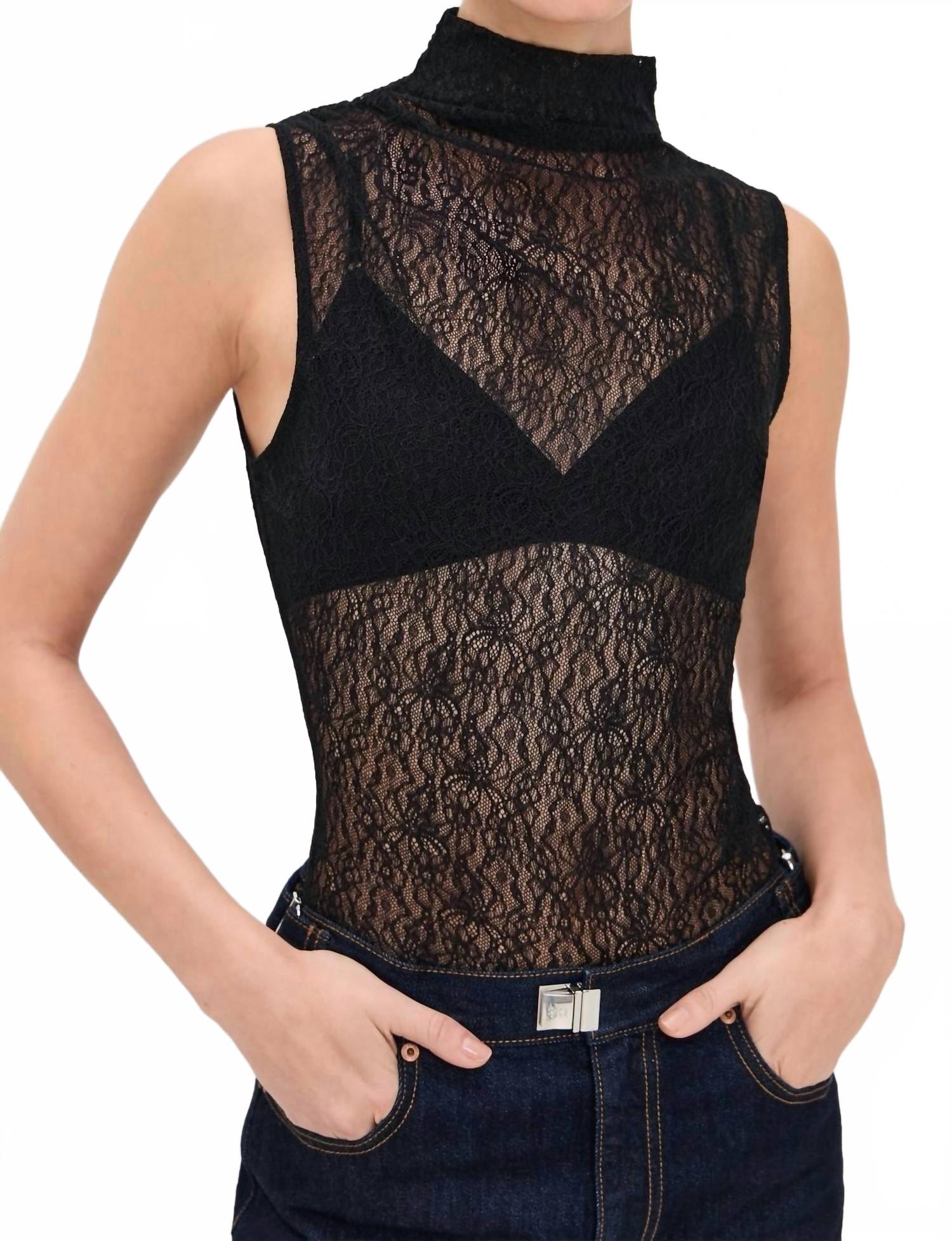 

Veronica Beard Кружевной топ без рукавов Mylie, черный