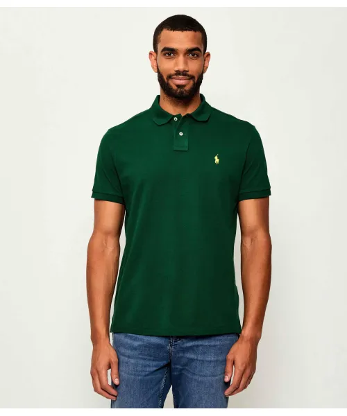 

Футболка поло Slim fit Polo Ralph Lauren, зеленый
