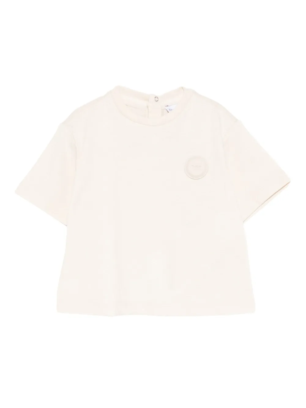 

Футболка из хлопка с логотипом Emporio Armani Kids, нейтральный