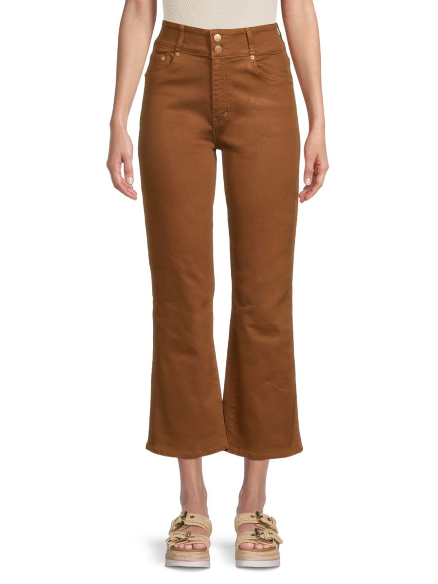 

Укороченные джинсы Crosby с высокой талией Derek Lam 10 Crosby, цвет Cognac