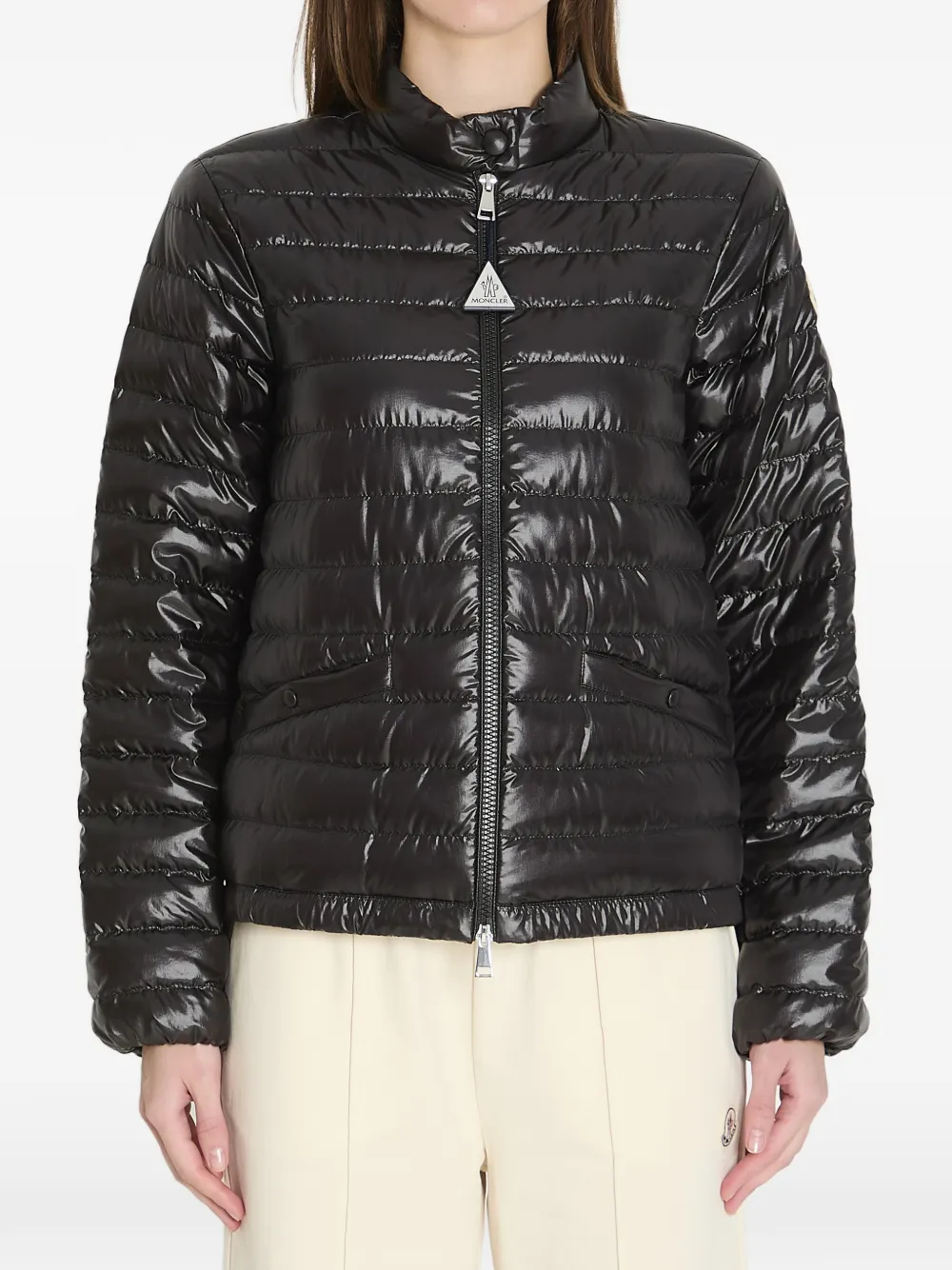 

Стеганая куртка с нашивкой-логотипом Moncler, черный