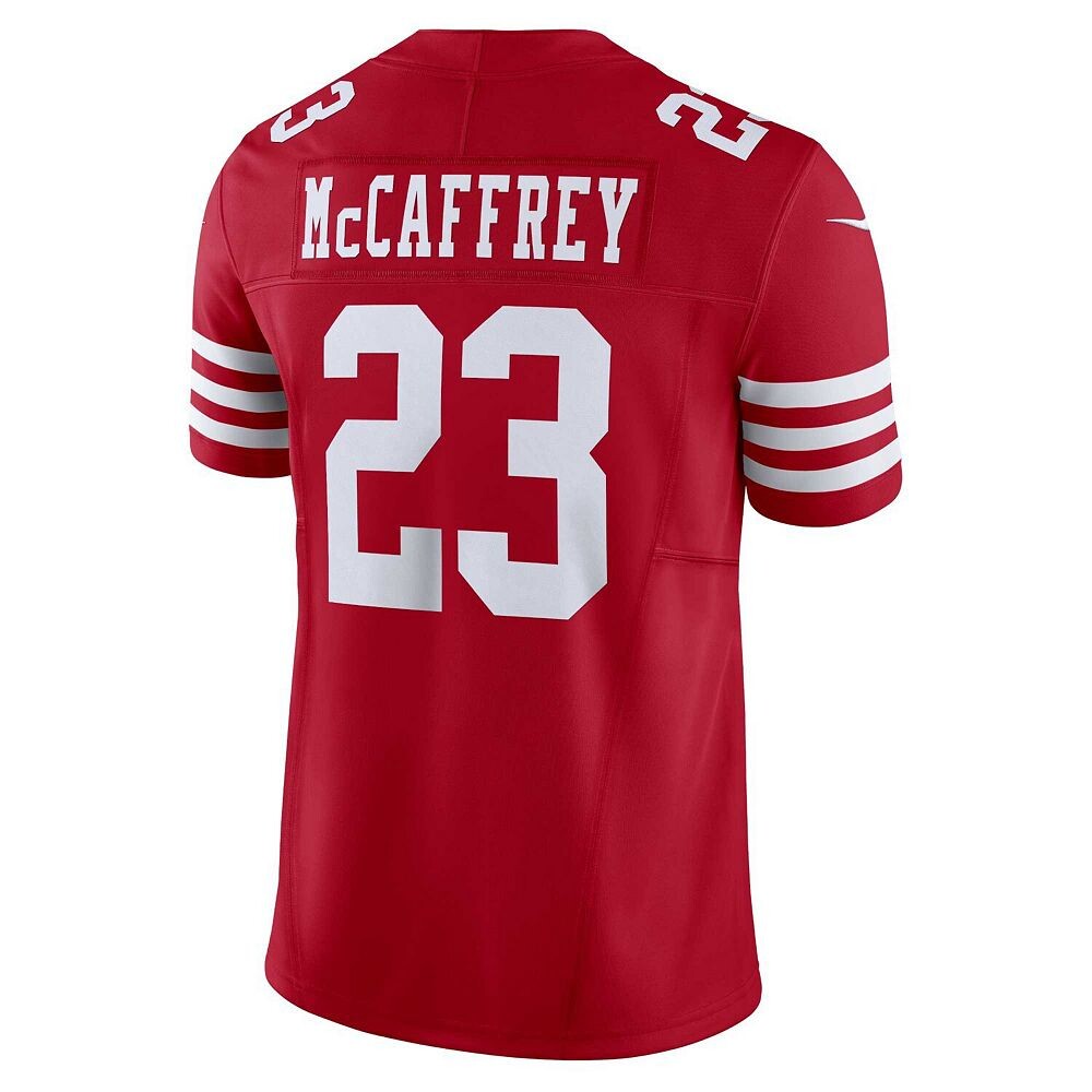 Мужская обувь Nike Christian McCaffrey Scarlet San Francisco 49ers Vapor F. Ограниченный Джерси, красный — фото 4